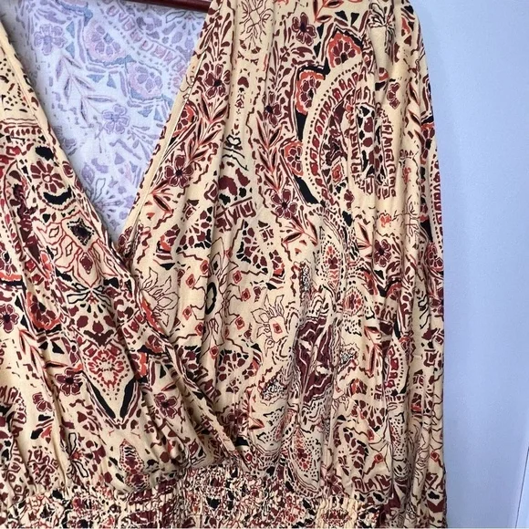 Torrid Midi Challis Smocked Waist Surplice Dress Size 2X - Picture 11 of 14